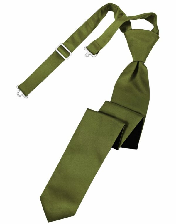 Moss Solid Satin Skinny Tie
