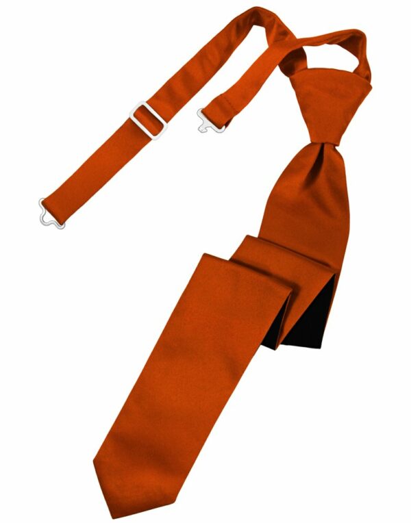Persimmon Solid Satin Skinny Tie