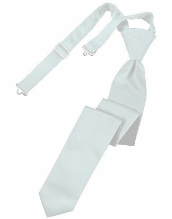 Seaglass Blue Solid Satin Skinny Tie