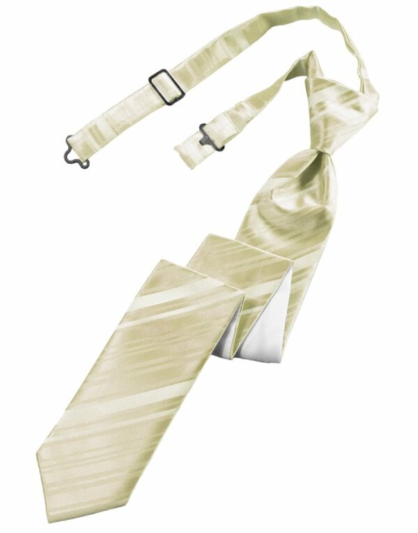 Bamboo Striped Satin Skinny Tie