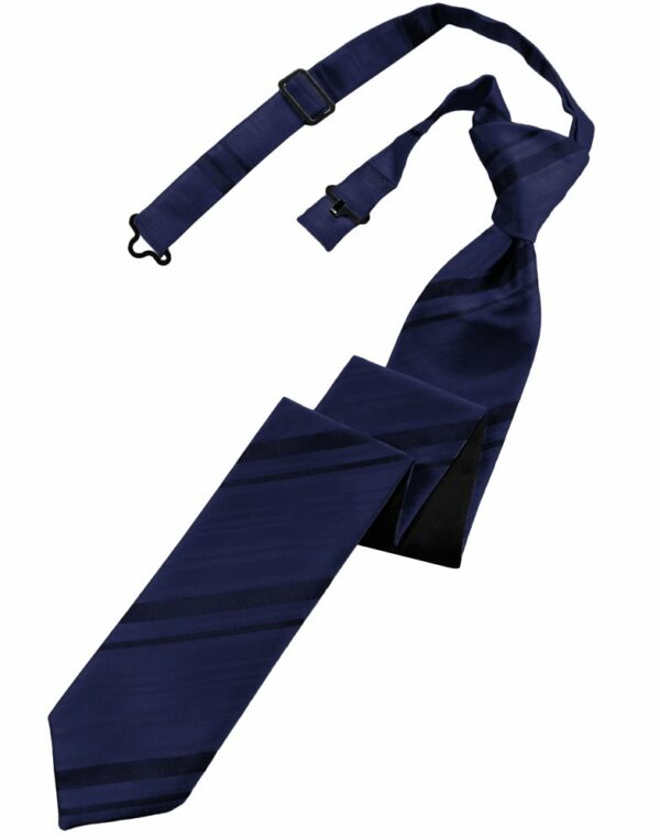 Marine Striped Satin Skinny Tie