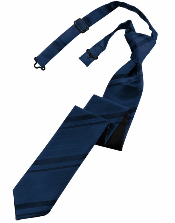 Peacock Striped Satin Skinny Tie