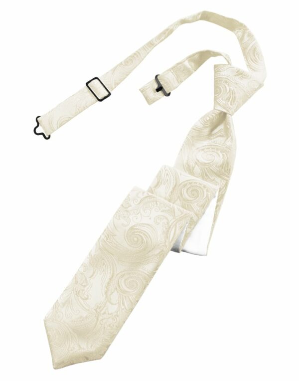 Ivory Tapestry Skinny Tie