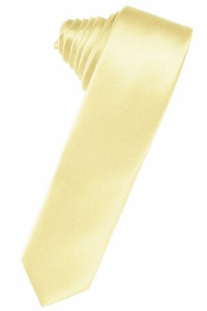 Canary Solid Satin Skinny Suit Tie