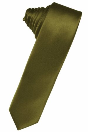 Fern Solid Satin Skinny Suit Tie