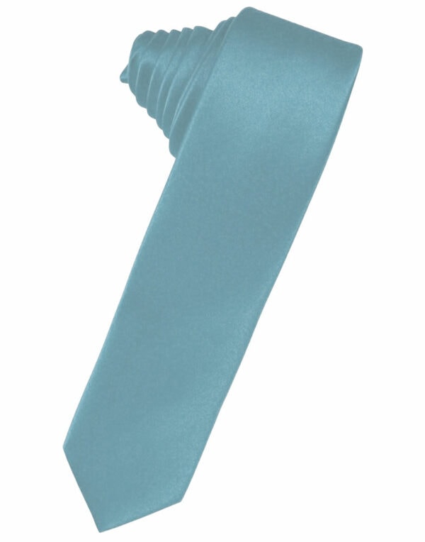 Mist Solid Satin Skinny Suit Tie