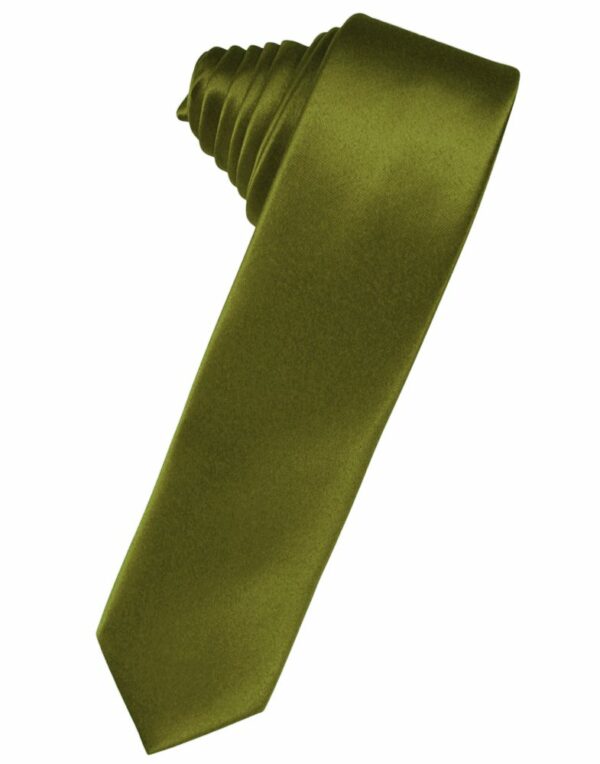 Moss Solid Satin Skinny Suit Tie