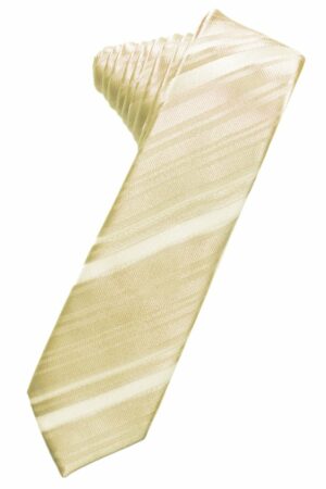 Bamboo Striped Satin Skinny Suit Tie