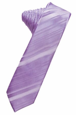Wisteria Striped Satin Skinny Suit Tie