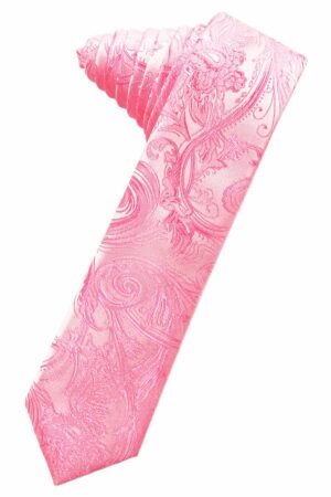 Bubblegum Tapestry Skinny Suit Tie