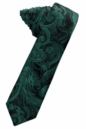 Jade Tapestry Skinny Suit Tie
