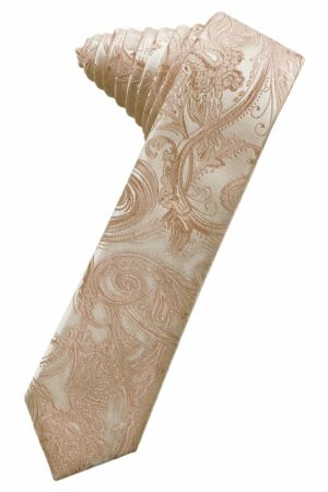 Latte Tapestry Skinny Suit Tie