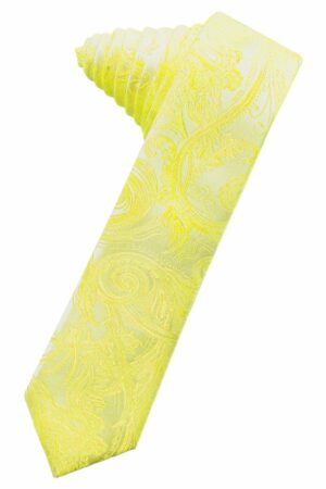 Lemon Tapestry Skinny Suit Tie