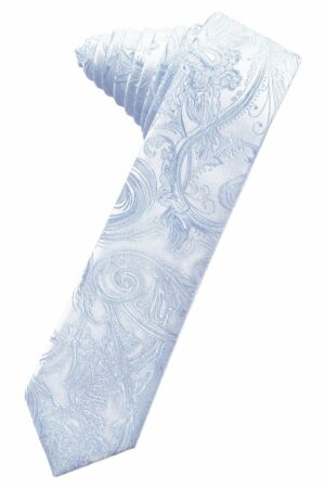 Light Blue Tapestry Skinny Suit Tie