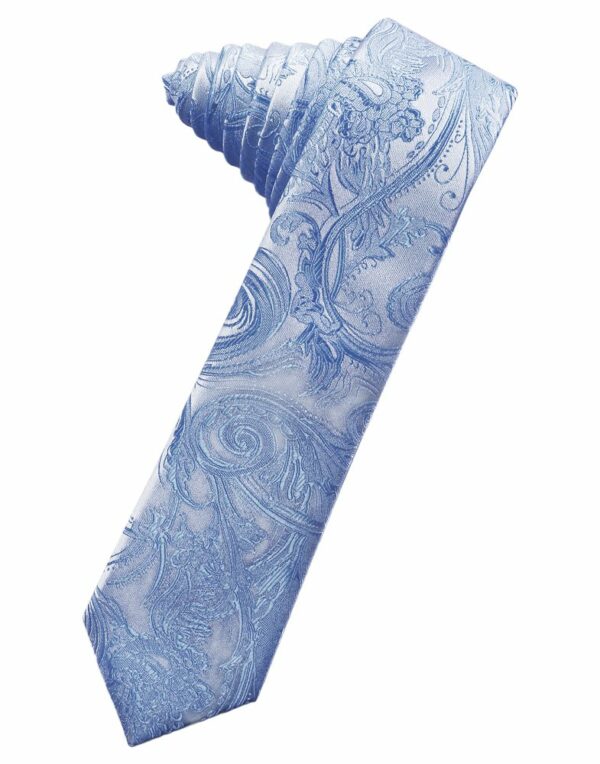 Periwinkle Tapestry Skinny Suit Tie