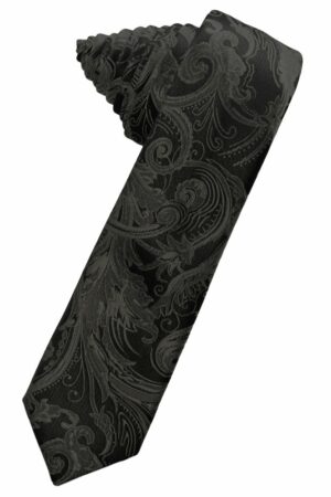 Pewter Tapestry Skinny Suit Tie