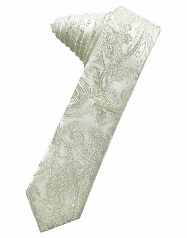 Platinum Tapestry Skinny Suit Tie