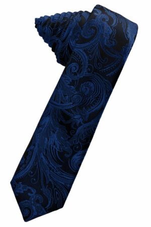 Royal Blue Tapestry Skinny Suit Tie