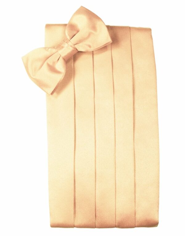 Apricot Solid Satin Cummerbund