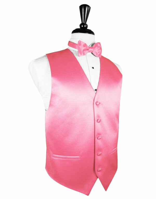 Bubblegum Solid Satin Vest