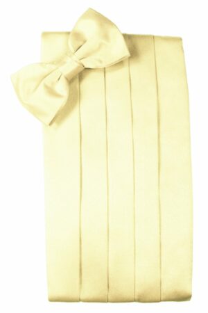 Canary Solid Satin Cummerbund