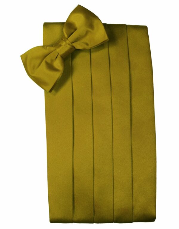 New Gold Solid Satin Cummerbund