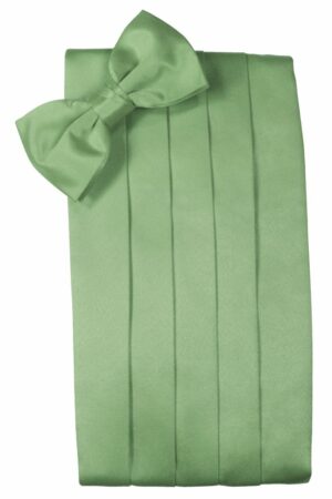Sage Solid Satin Cummerbund