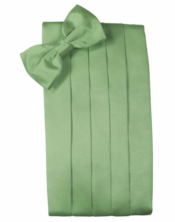 Sage Solid Satin Cummerbund