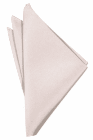 Blush Solid Satin Pocket Square
