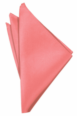 Guava Solid Satin Pocket Square
