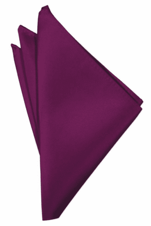 Sangria Solid Satin Pocket Square