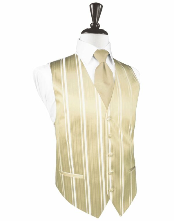 Bamboo Striped Satin Vest
