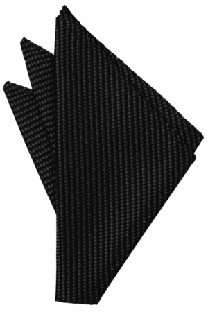 Black Venetian Pocket Square