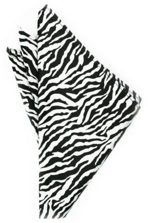 Zebra Print Pocket Square